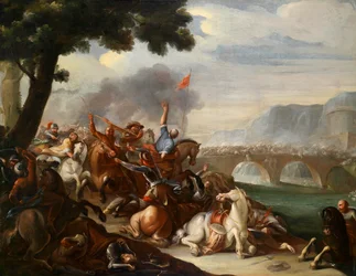 Cavalry Battle Between Christians and Ottomans